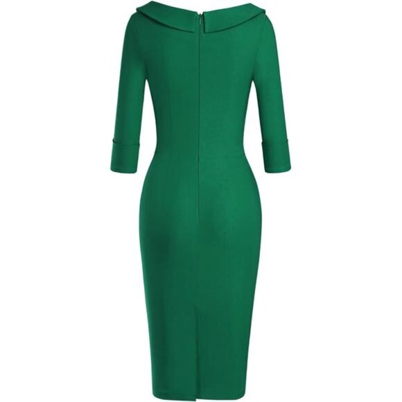 Women's Classic Vintage Sweetheart Tea Dress Green - Picture 2 of 5